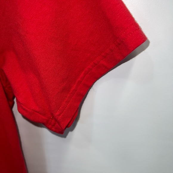 Under Armour T-Shirt Mens Large Red Nylon Blend Heat Gear Baseball Logo - Picture 9 of 14